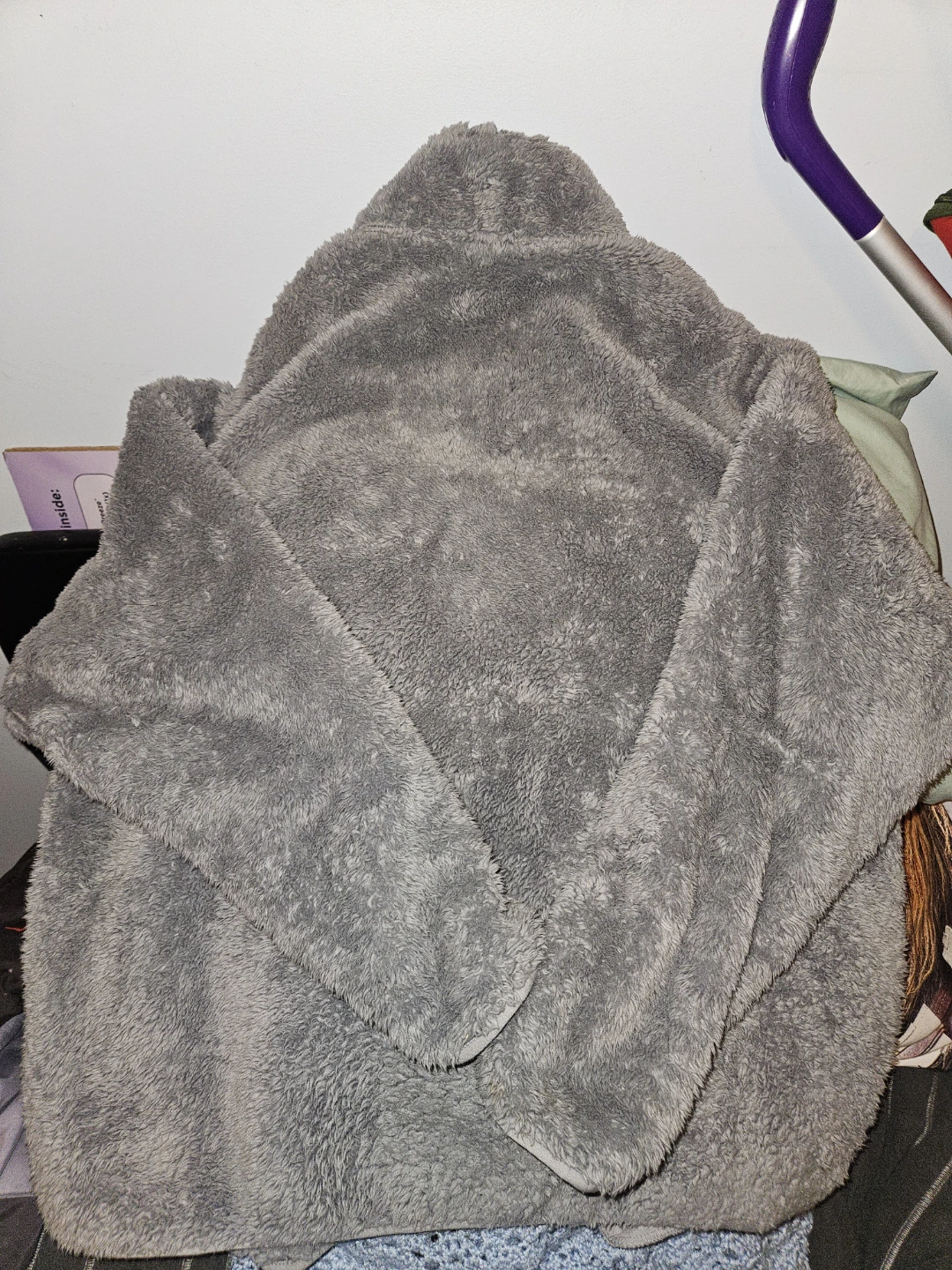 PINK Victoria's Secret Sherpa Fleece Jacket - Grey - Size L - photo 3
