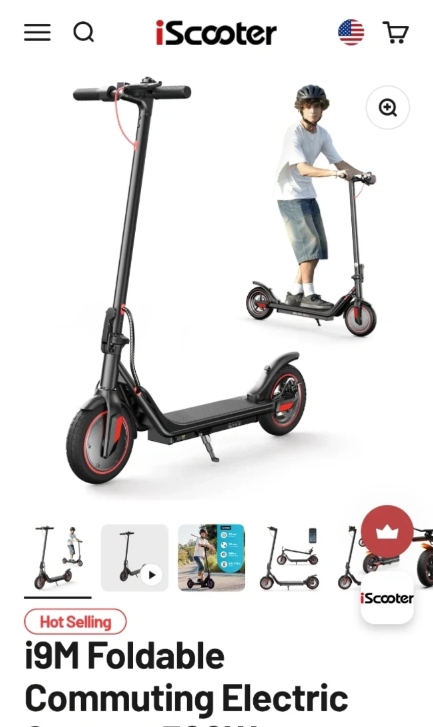 iScooter i9M Foldable Commuting Electric Scooter - photo 5