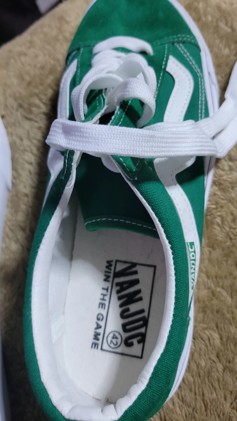 Green and White "VANJOC" Sneakers - Size 42