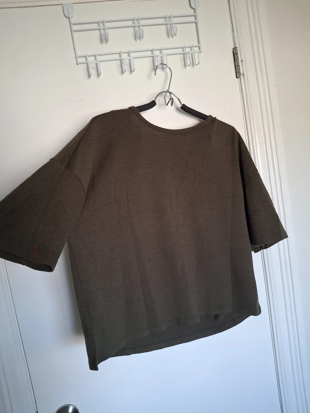 Olive Green V-Neck Cutout Top - photo 2