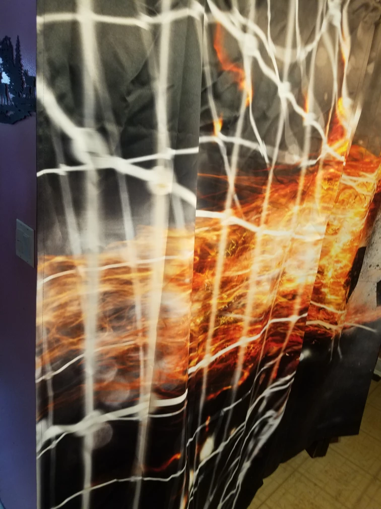 Flaming Soccer Ball Curtain - photo 4