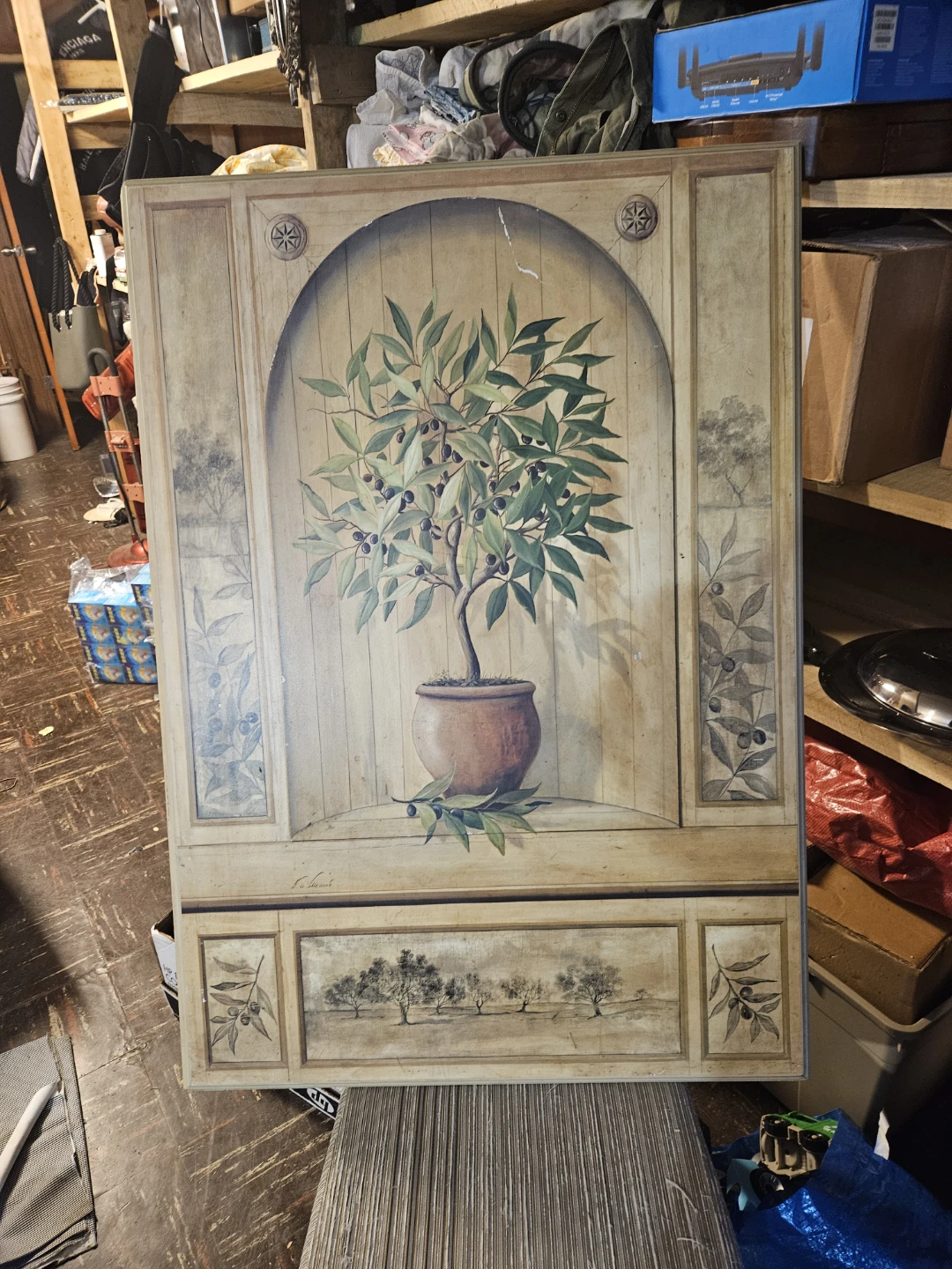 Vintage Potted Olive Tree Wall Art - photo 2