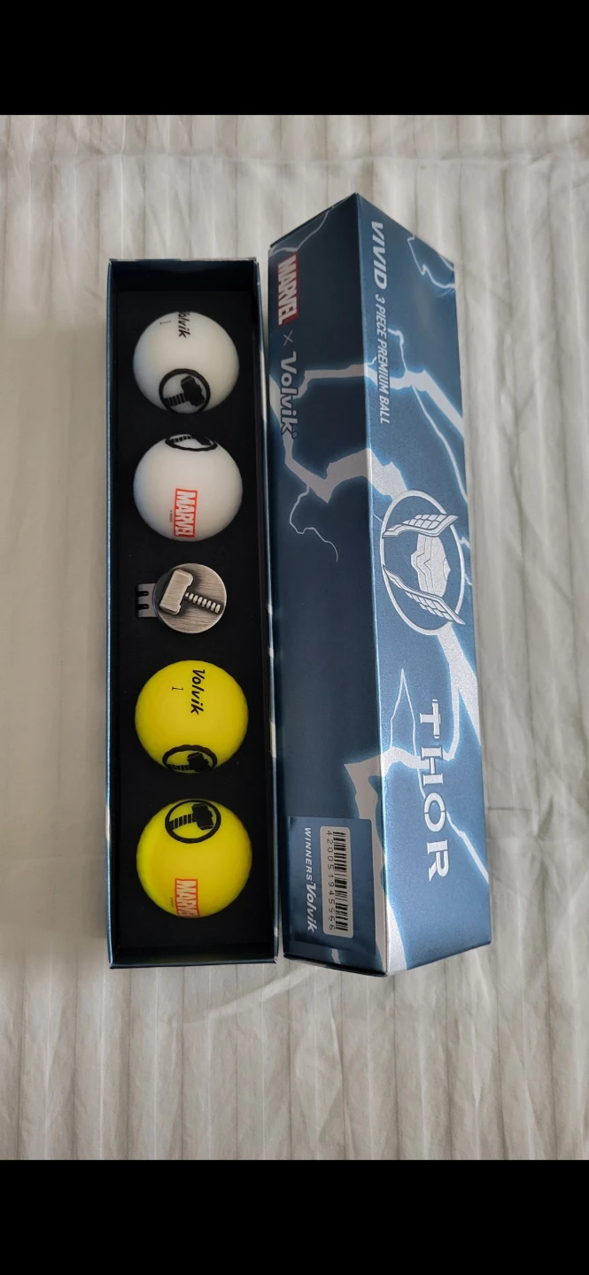 Volvik Marvel Thor Vivid 3 Piece Premium Golf Balls