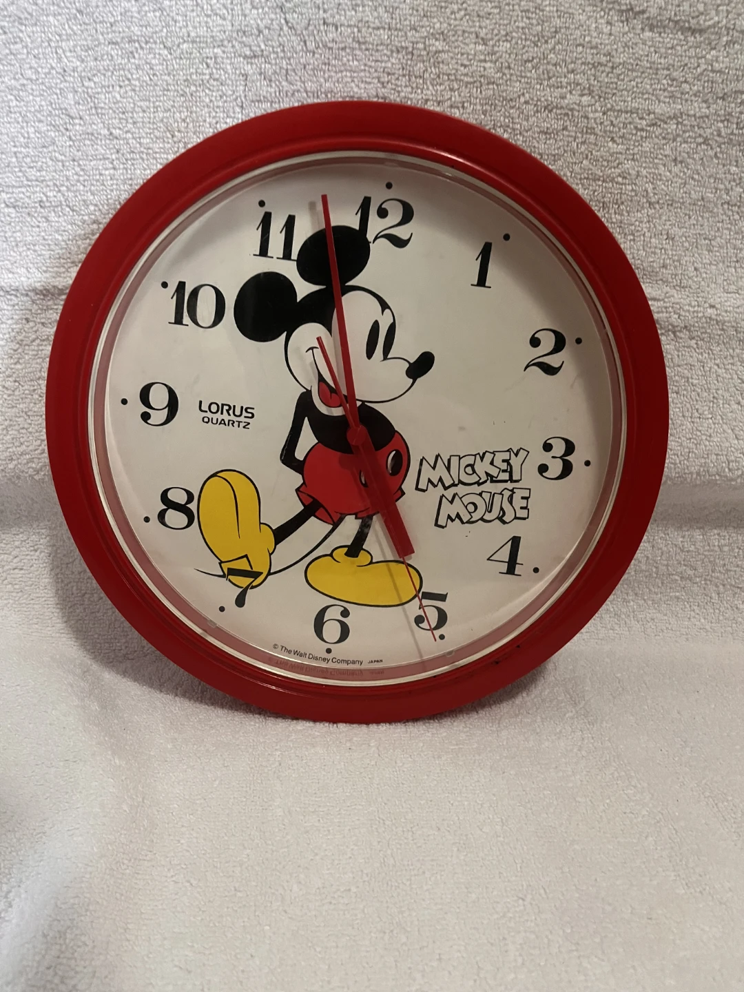 Lorus Mickey Mouse Quartz Wall Clock - Red