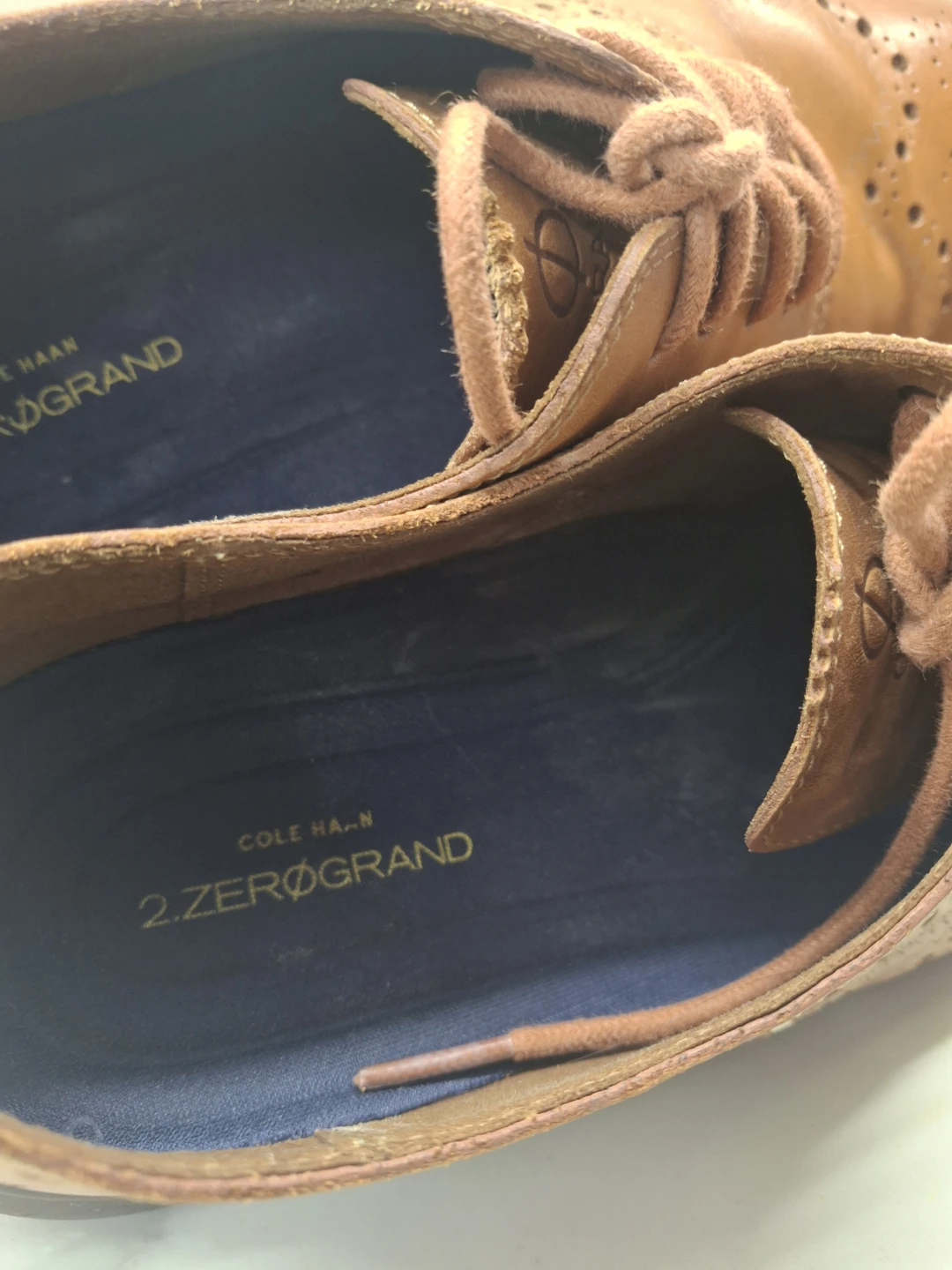 Cole Haan Men's 10M Brown Leather Wingtip Shoes - photo 2
