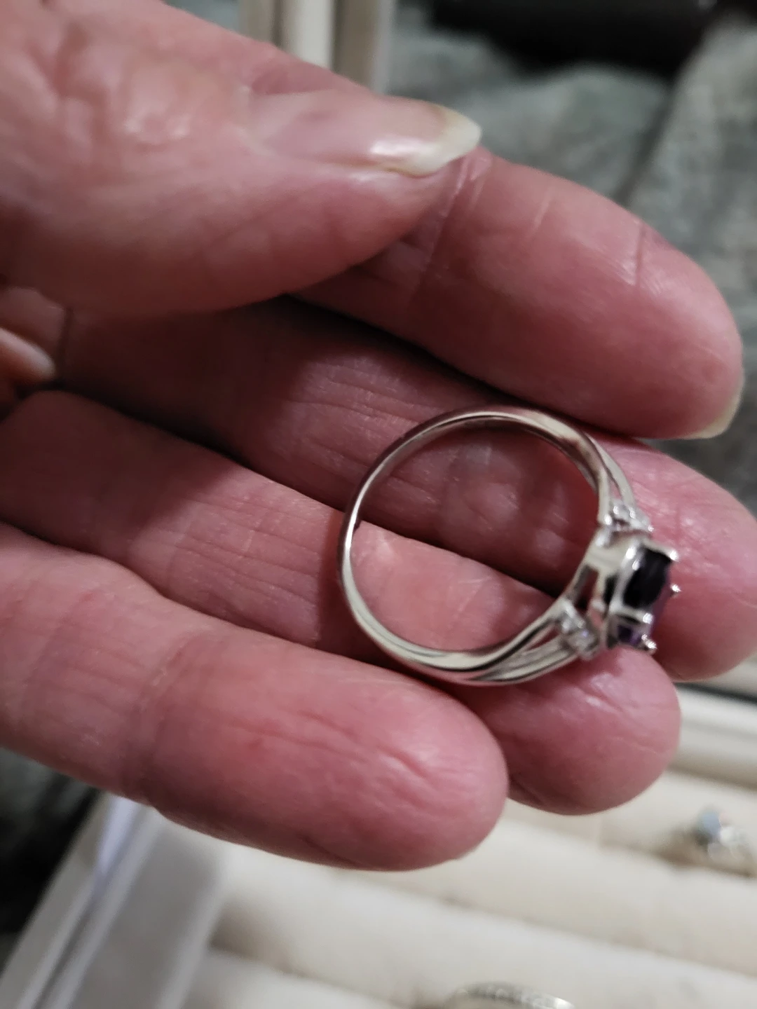 NEW Sterling Silver Amethyst Ring - Size 8 - photo 3