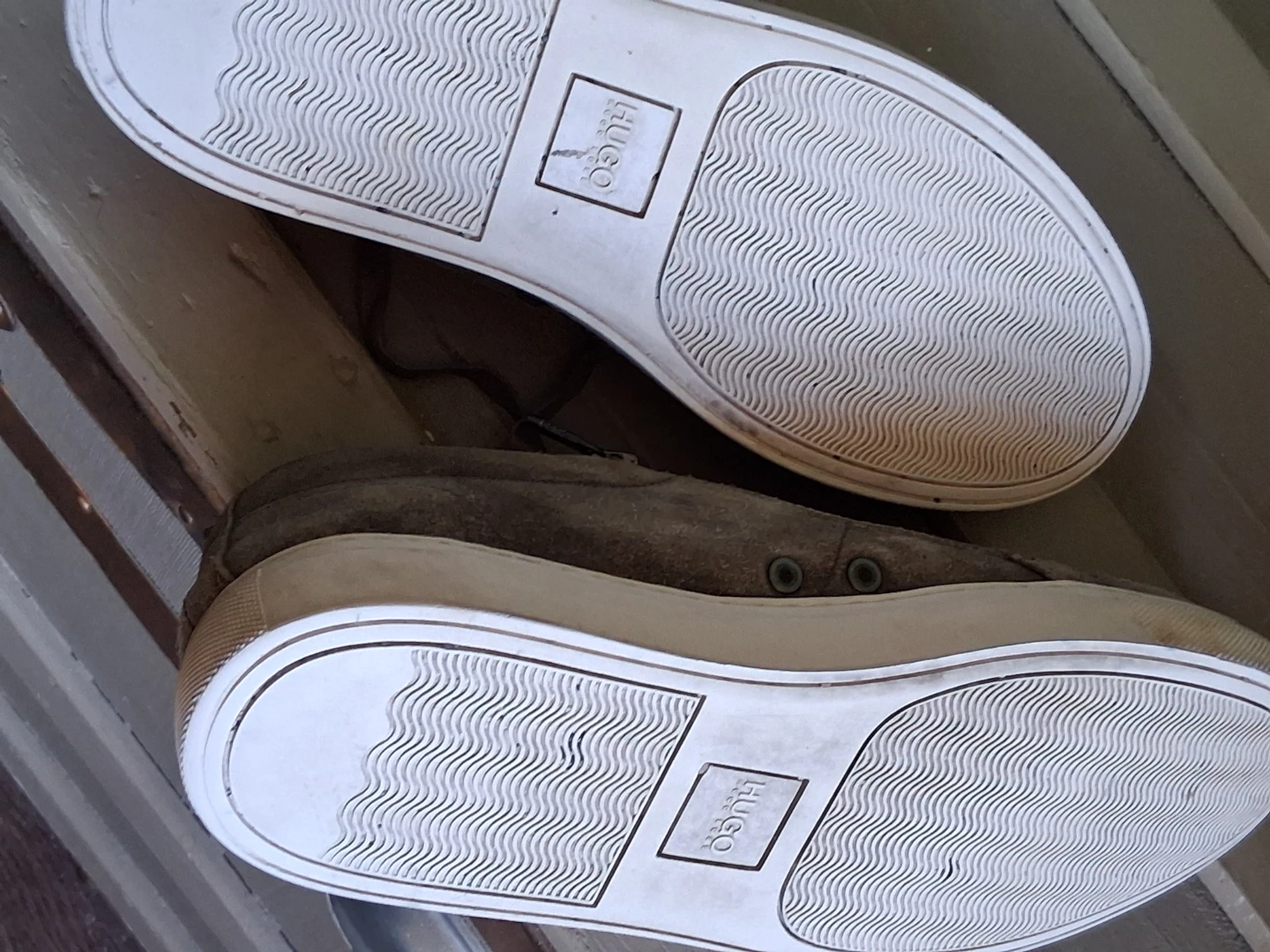 Hugo Boss Grey Suede Zip Sneakers - photo 4