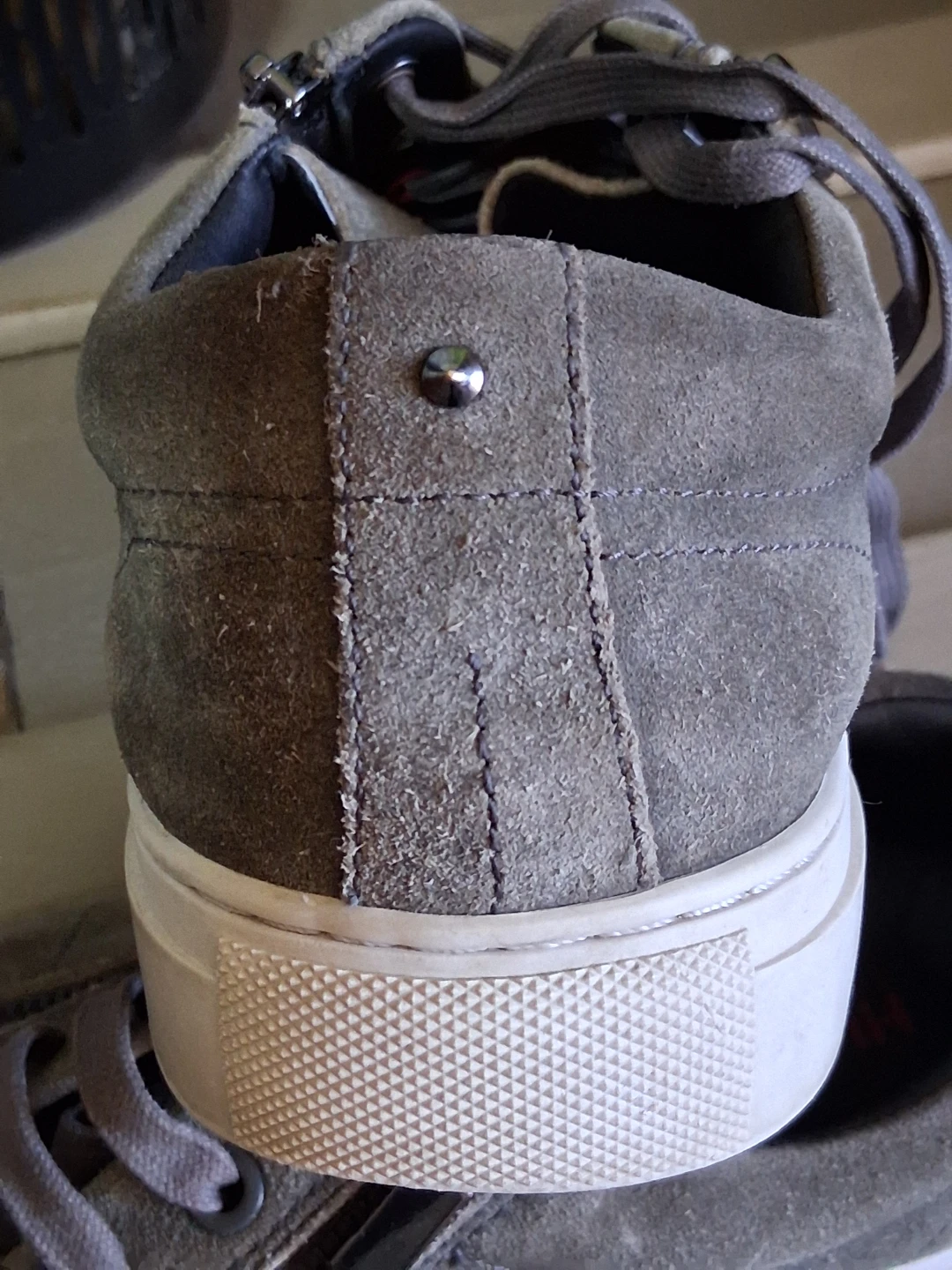 Hugo Boss Grey Suede Zip Sneakers - photo 5