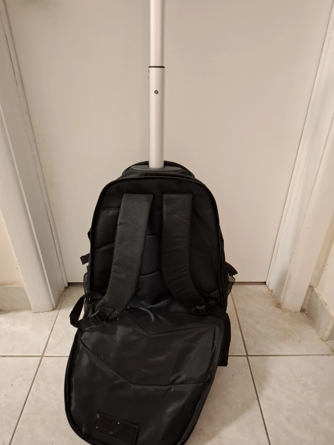 Black Rolling Backpack with Extendable Handle - photo 4