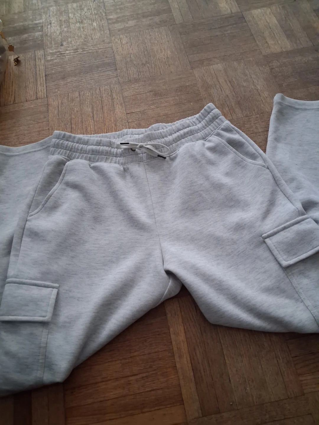 Light Grey Sweatpants with Cargo Pockets - photo 4