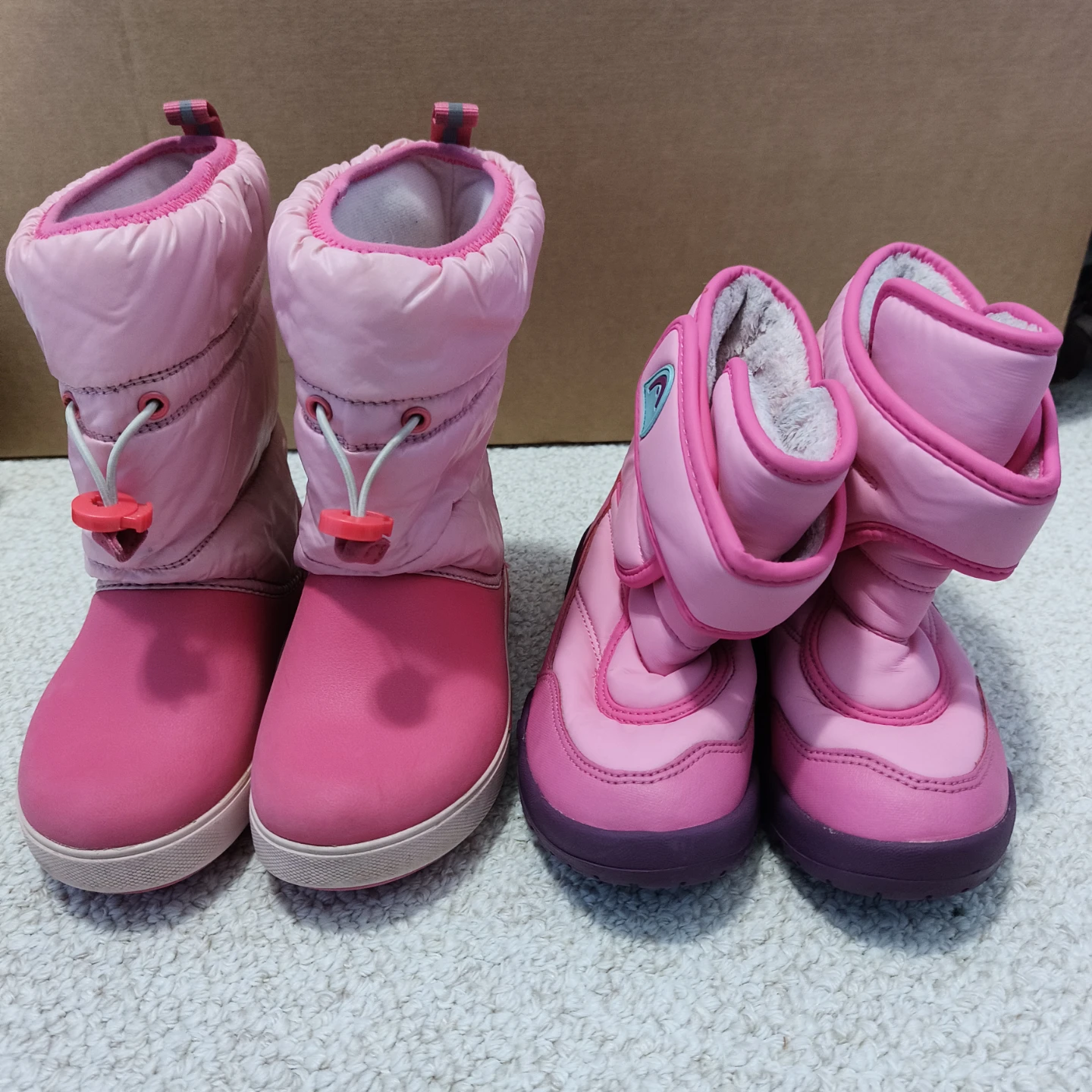 Pink Puffer Winter Boots Toddler Size C 12