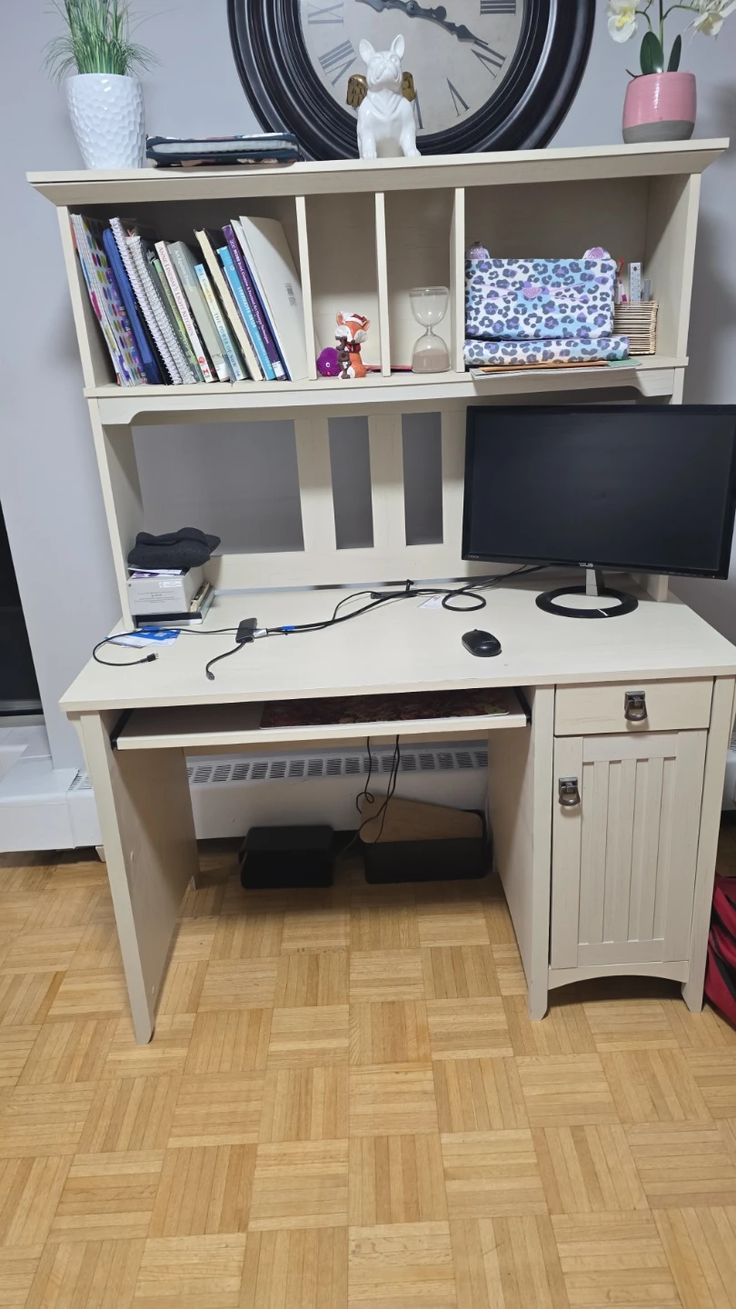 Move out sale by may 23 Computer Desk with Hutch with chair - photo 2