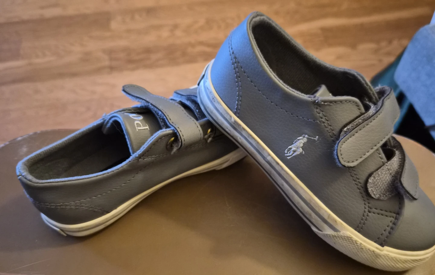 Kids' Polo Ralph Lauren Grey Velcro Sneakers - photo 4