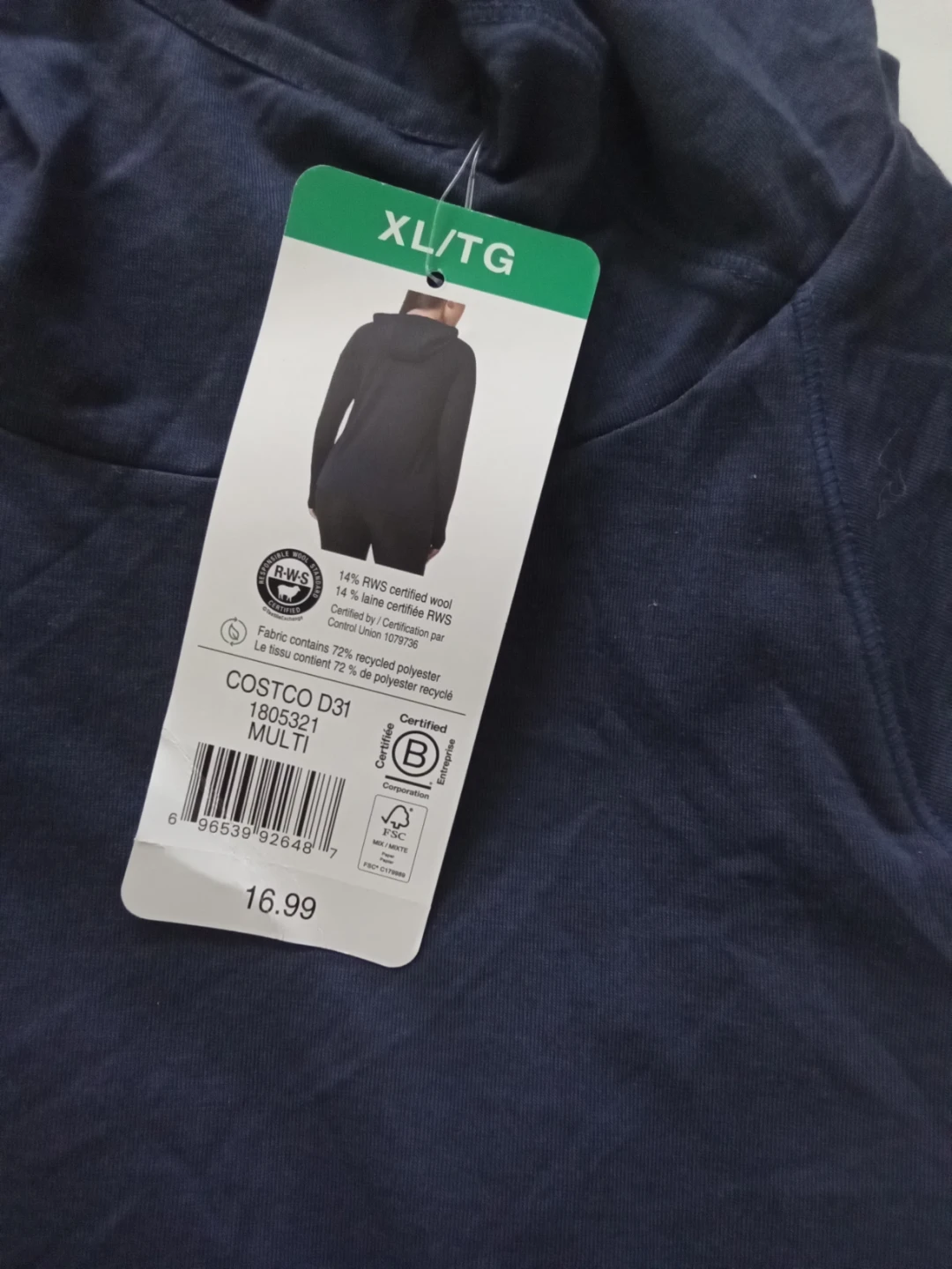 Mondetta XL/TG Blue Long Sleeve Top - photo 2