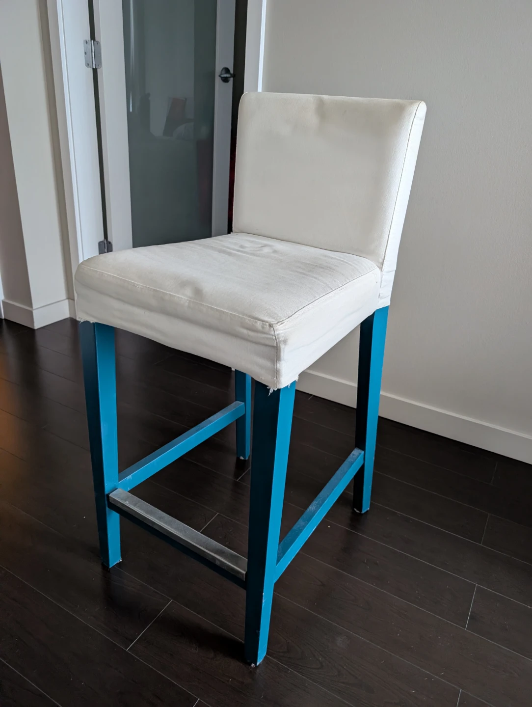2 White Bar Stools