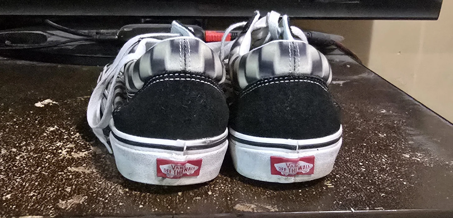 Vans Old Skool Shoes - Blur Check Black Classic White - photo 2