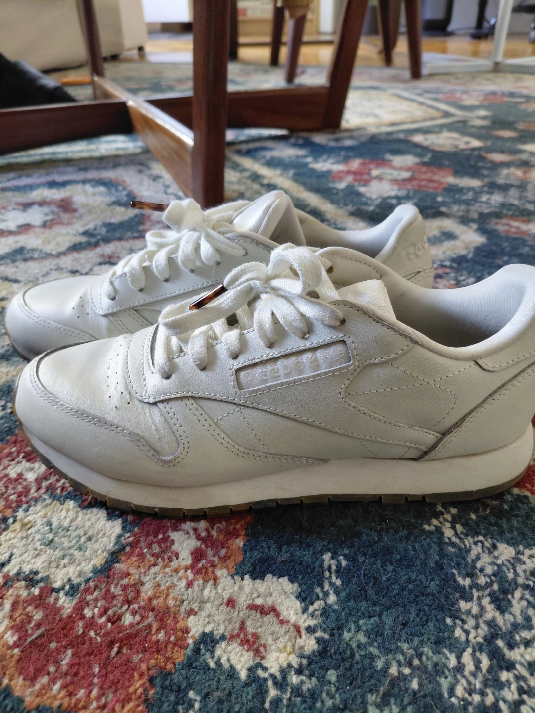 Reebok Classic Leather Shoes - Off White & Tortoiseshell
