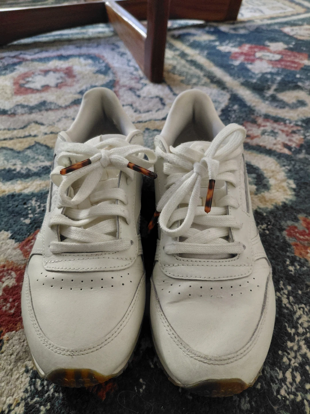 Reebok Classic Leather Shoes - Off White & Tortoiseshell - photo 3