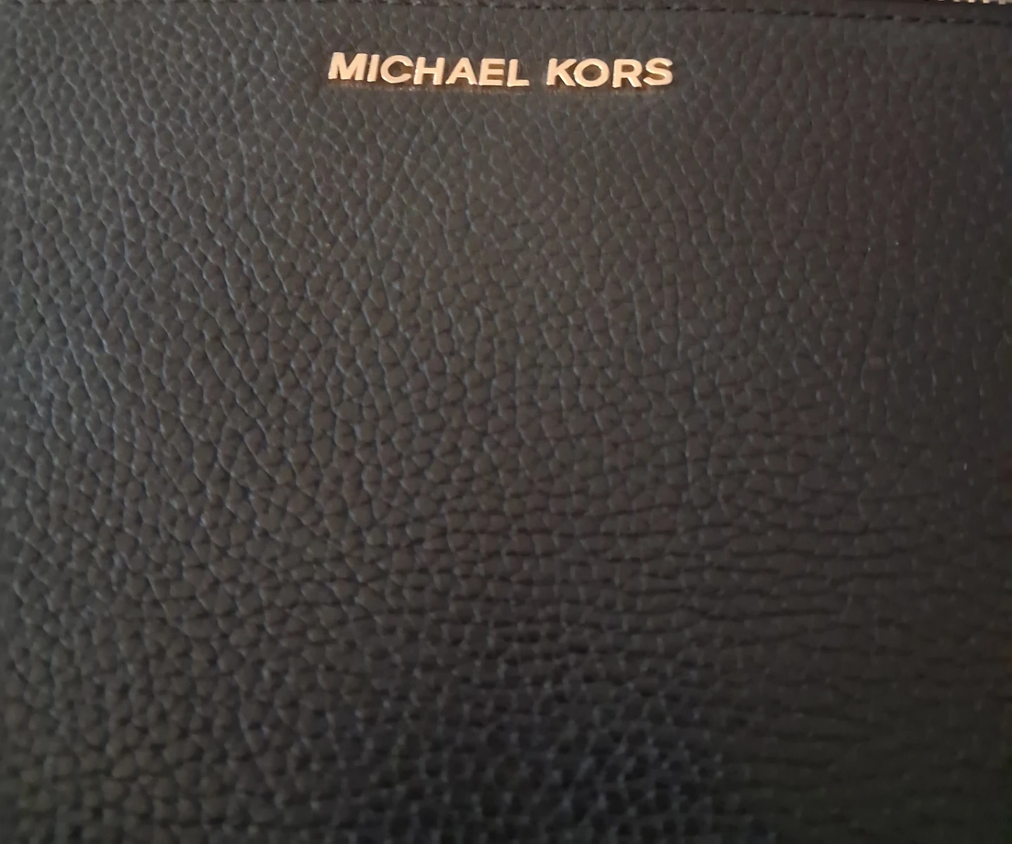 Michael Kors Black Leather Wristlet Clutch