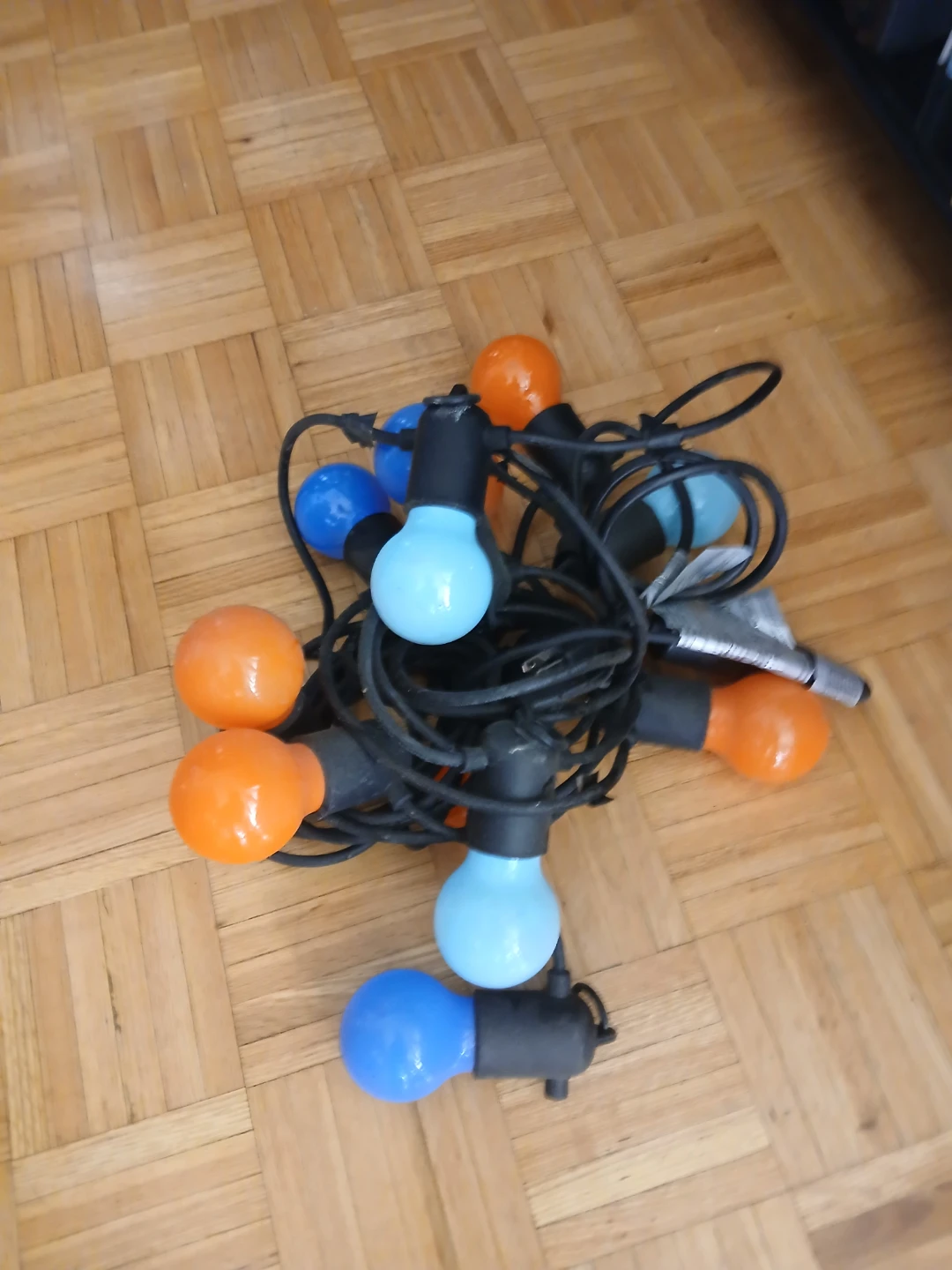 Ikea  Patio Lights - Orange & Blue