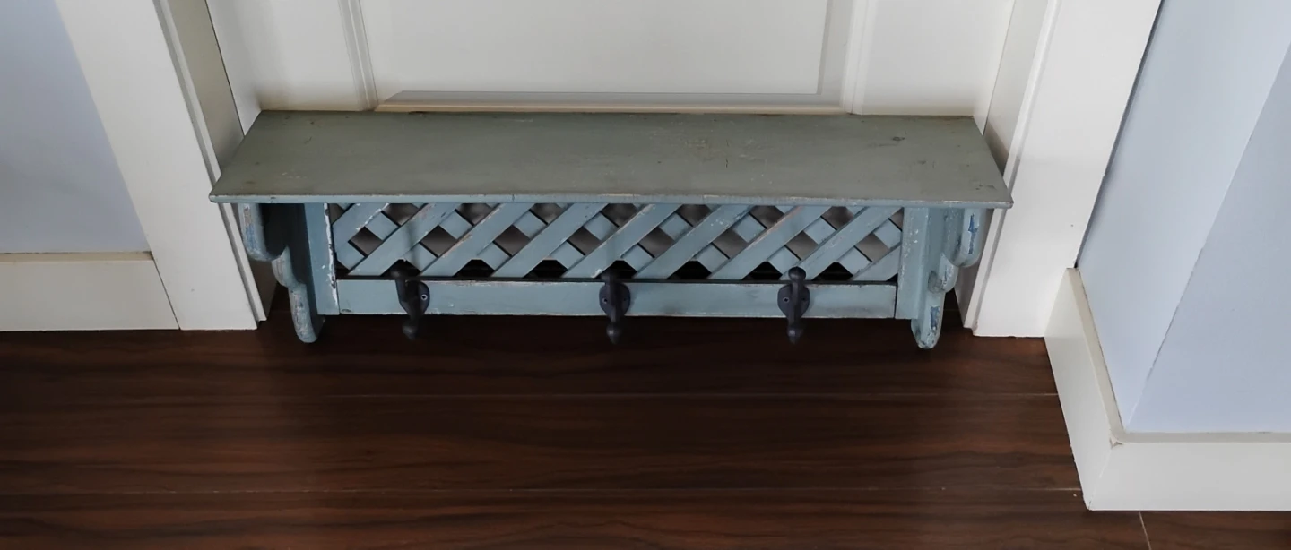 Antique Hand Crafted Solid Wood Shelf - photo 3
