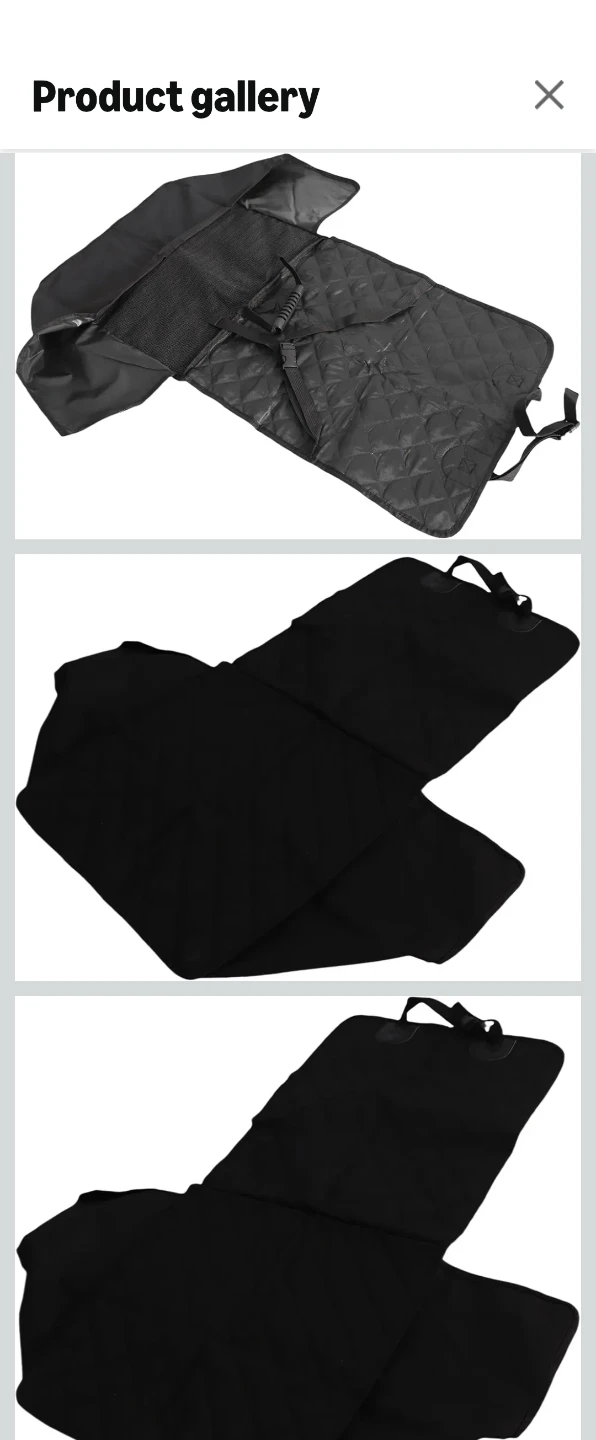 Black Car Seat Protector Mat