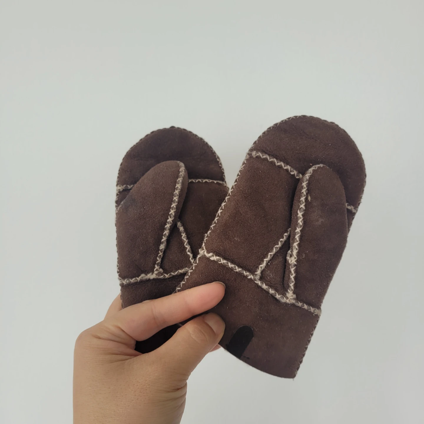 Brown Sheepskin Mittens