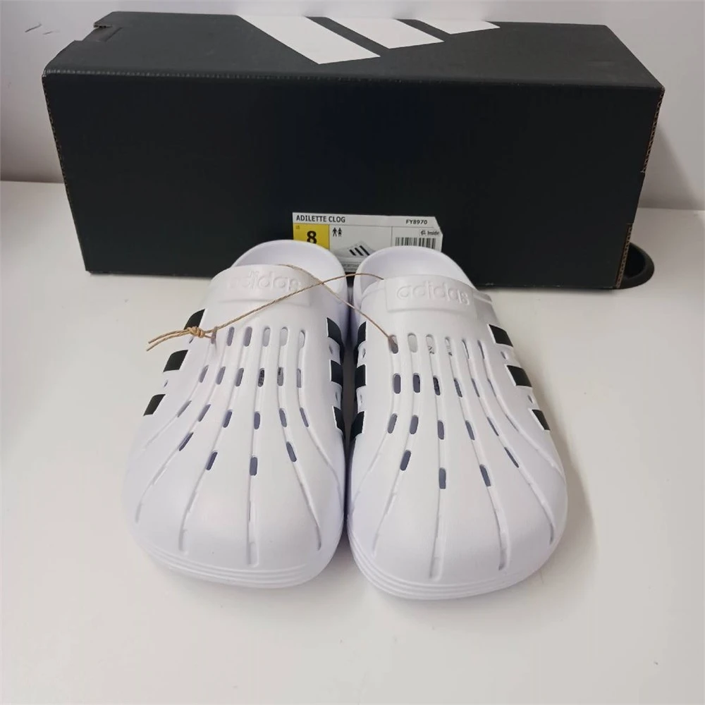 Adidas Adilette Unisex Clogs White Size 8