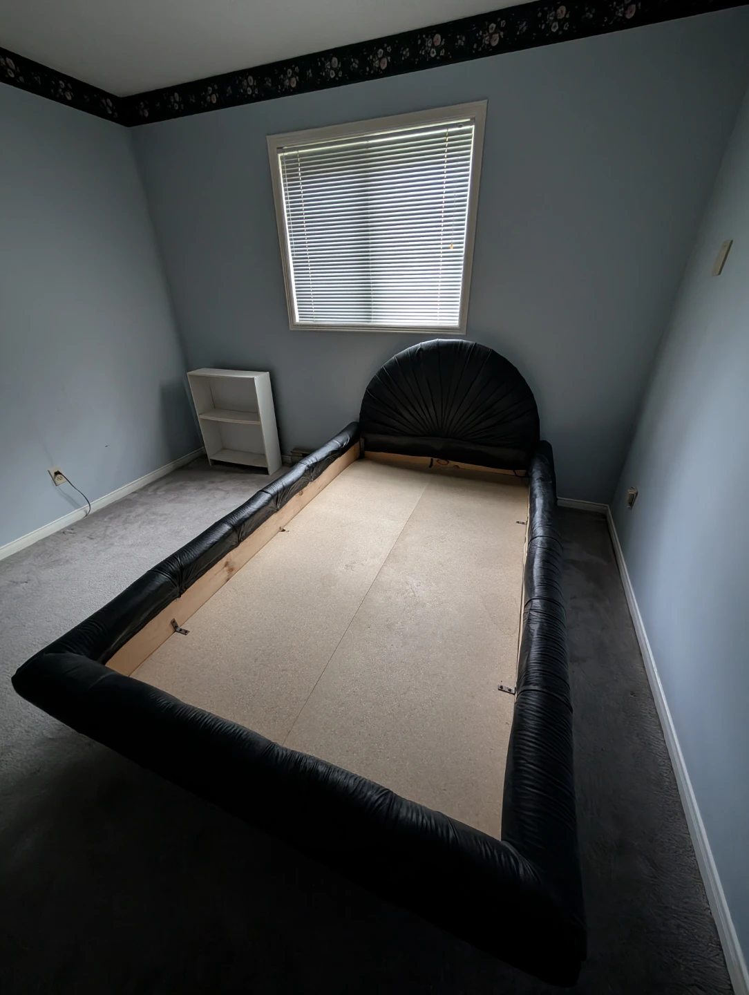 Black Faux Leather Bed Frame