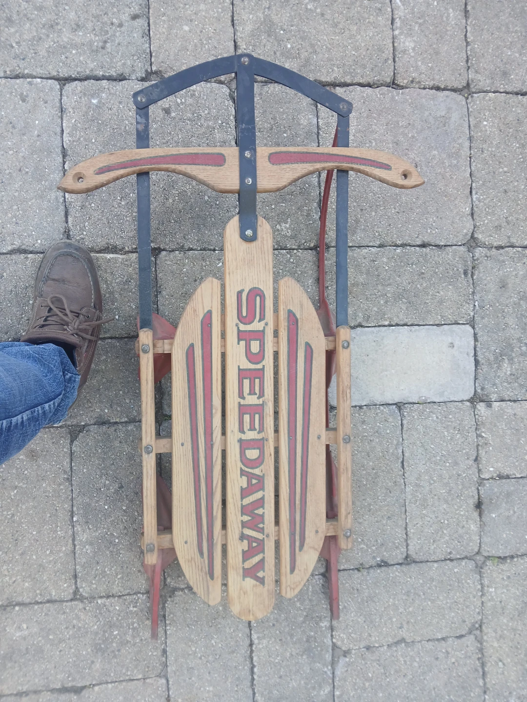 Speedway Vintage Wooden Sled
