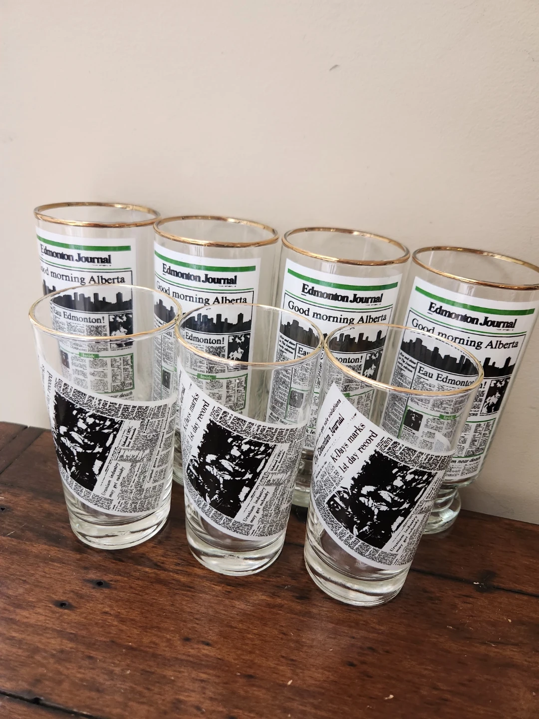 Set of 7 Edmonton Journal Glasses - photo 5
