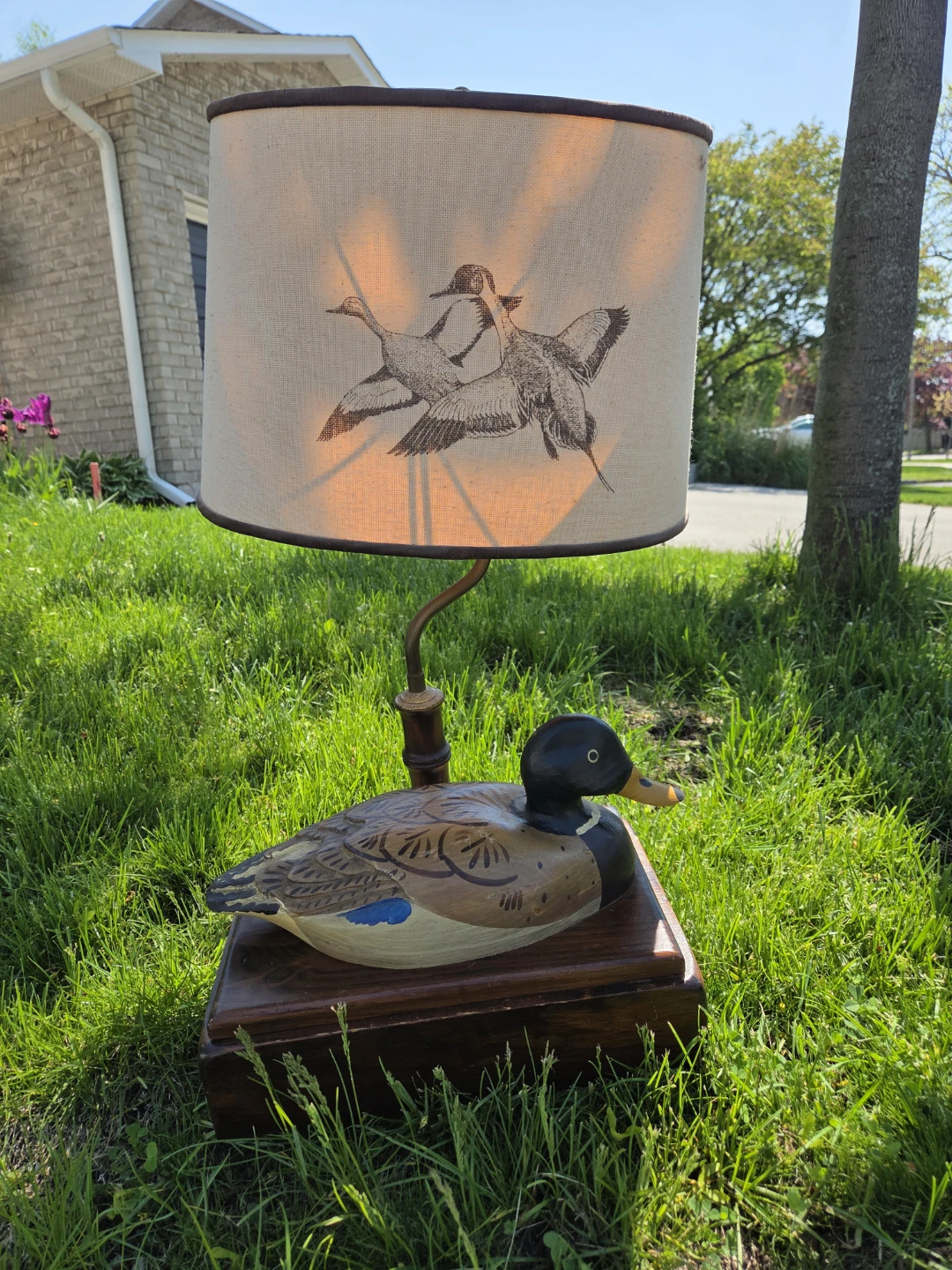 Vintage Duck Lamp with Storage Box