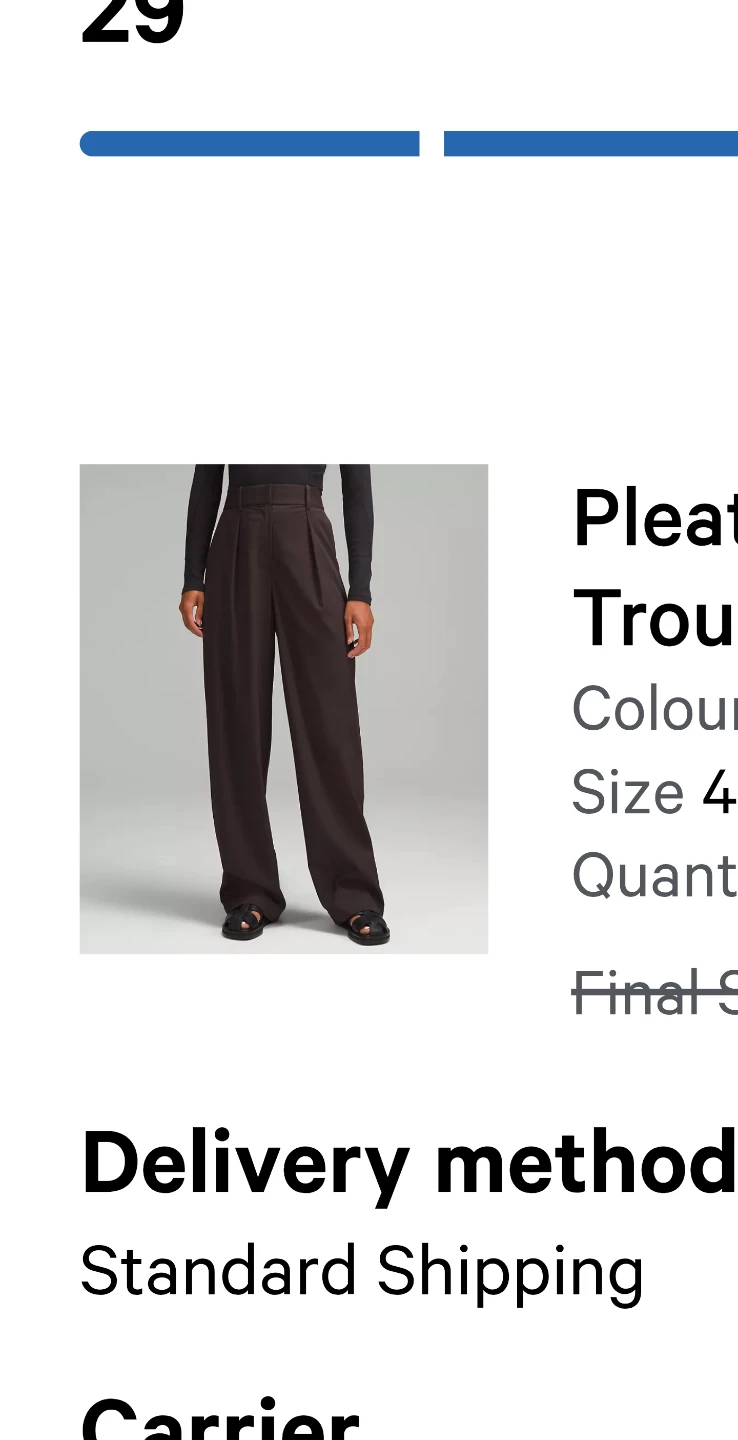 Lululemon Pleated Trouser Pants Size 4 Dark Brown