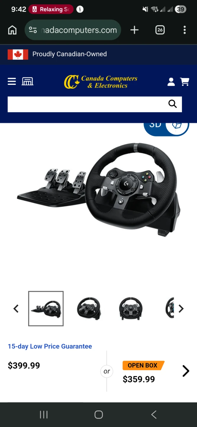 Logitech G920 Racing Wheel and Pedals with Driving Force Shifter