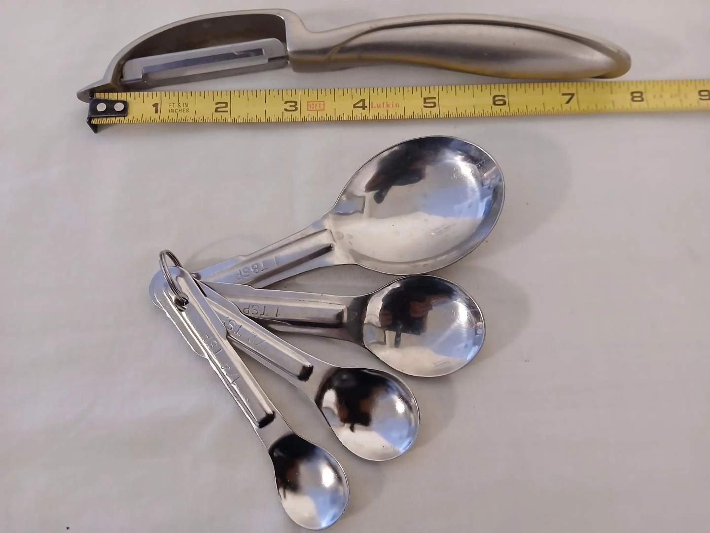 Stainless Steel Peeler and Measuring Spoons Set. Both $6. - photo 2