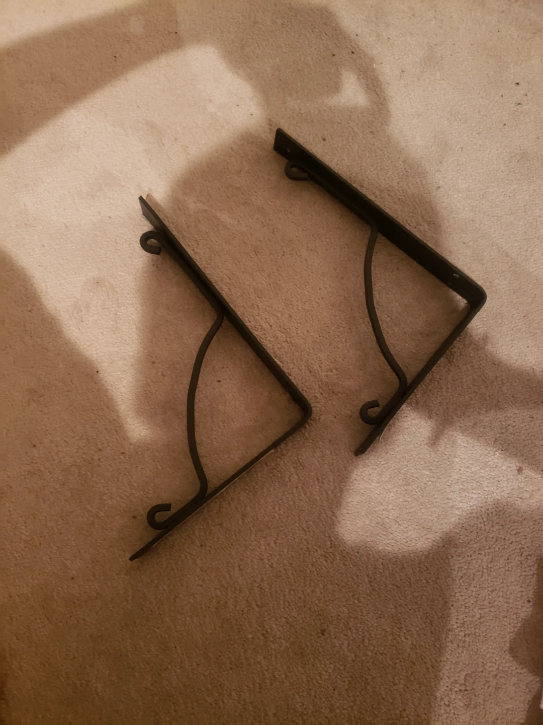 Set of 2 Metal Shelf Brackets