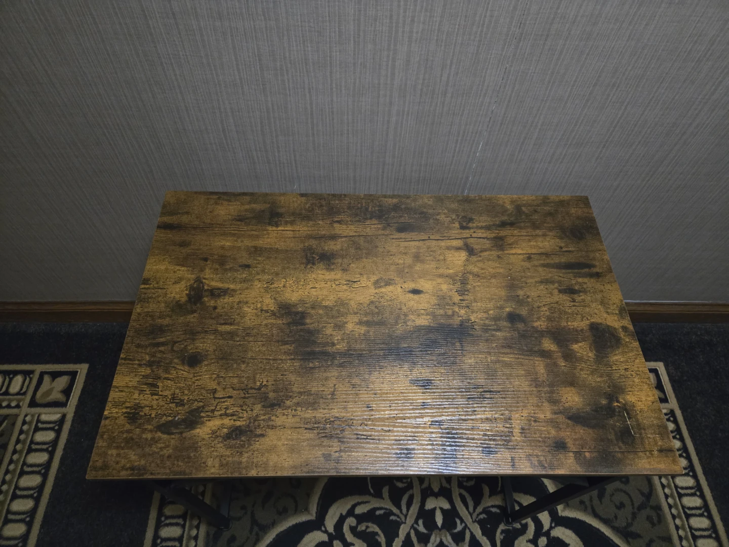 Rustic Wood Top Side Table - photo 2