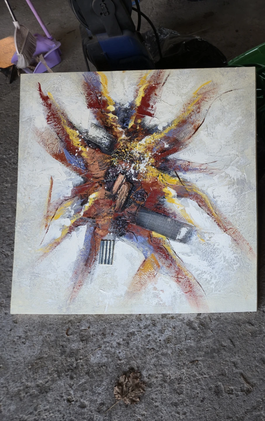Abstract Textured Wall Art Painting - photo 2