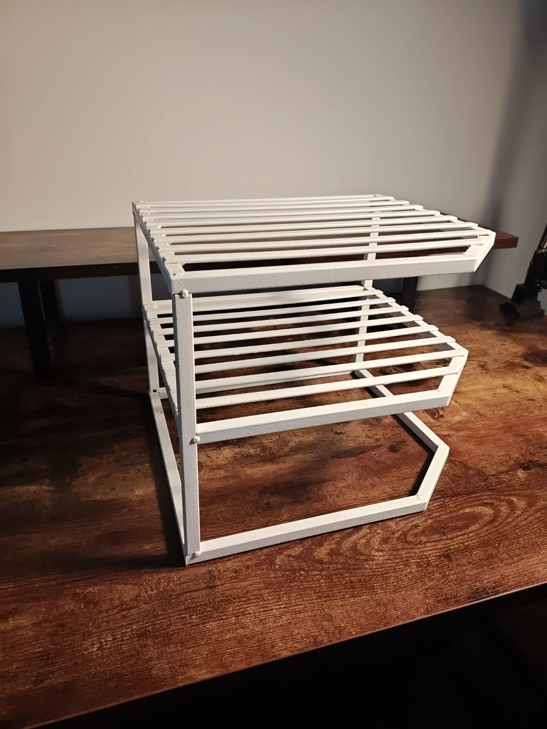 White 2-Tier Wire Rack Shelf - photo 2