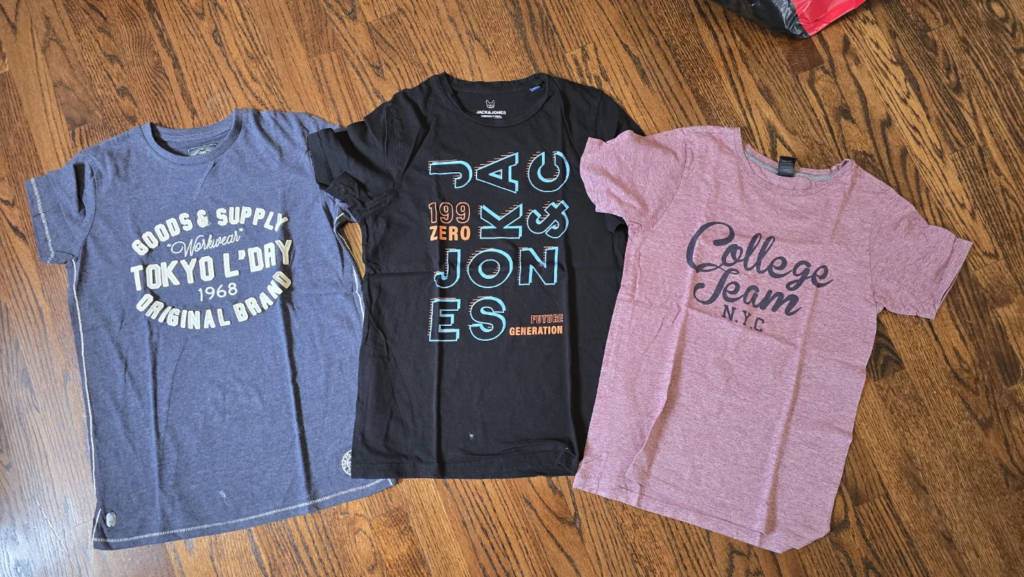 Bundle of 3 T-Shirts Youth - Jack & Jones Size 13-14Y