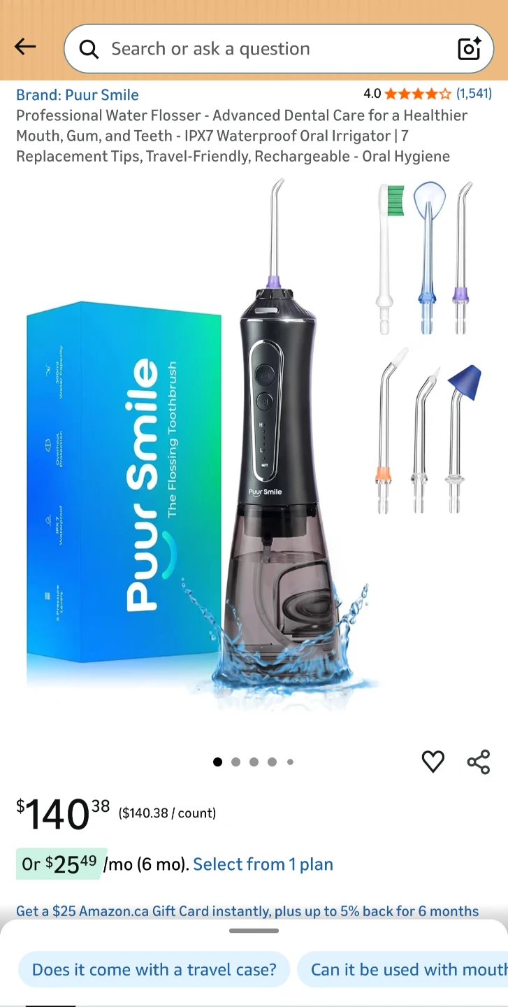 BNOB-Puur Smile Professional Water Flosser