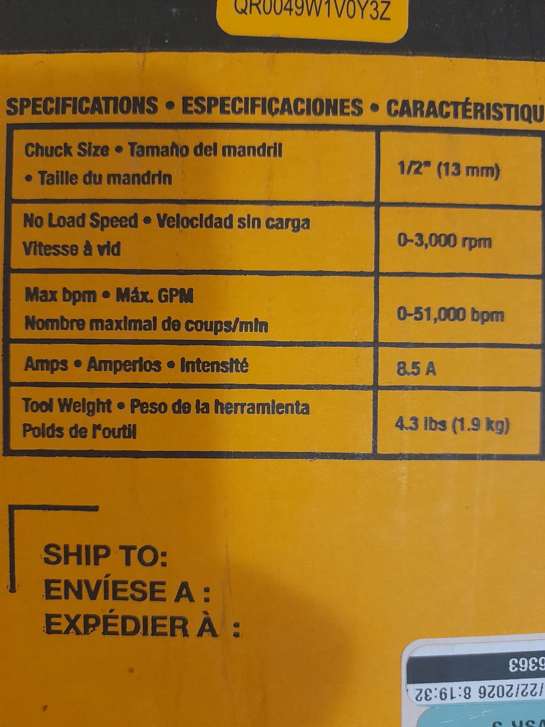 DEWALT 1/2" (13 mm) Hammerdrill DW511 - photo 3