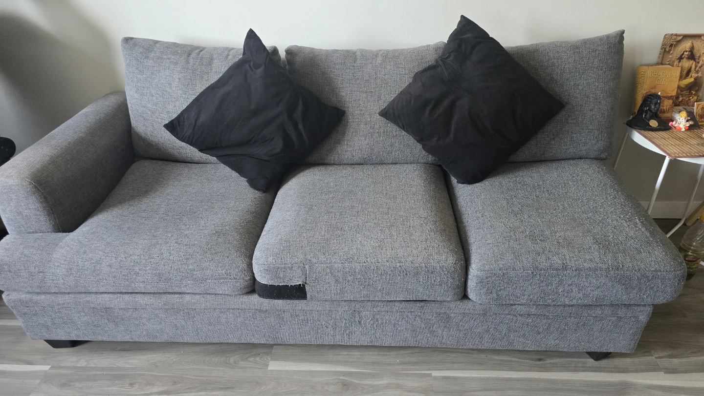 Grey Sectional Sofa with Chaise - photo 2