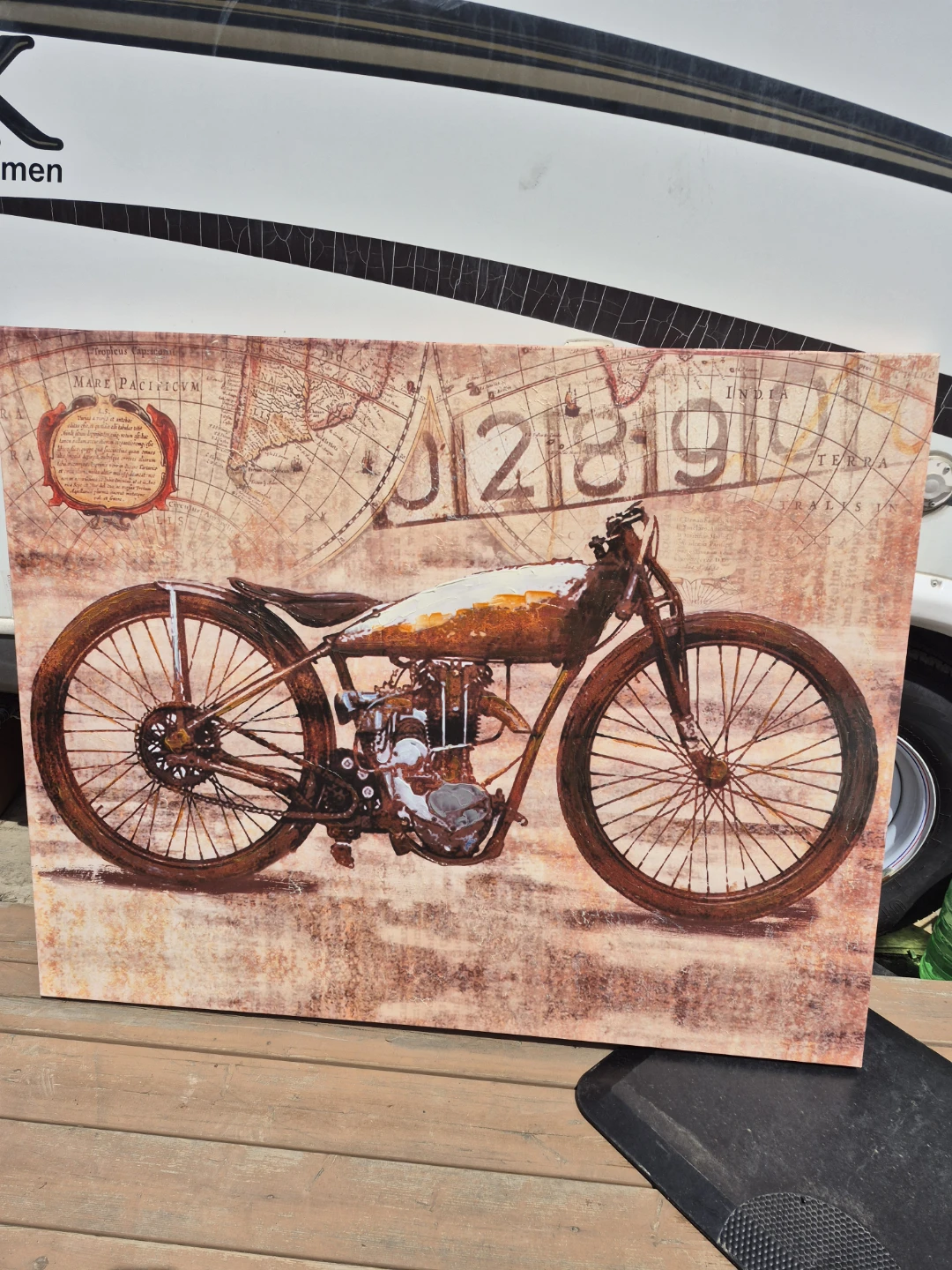 Vintage Motorcycle Canvas Art