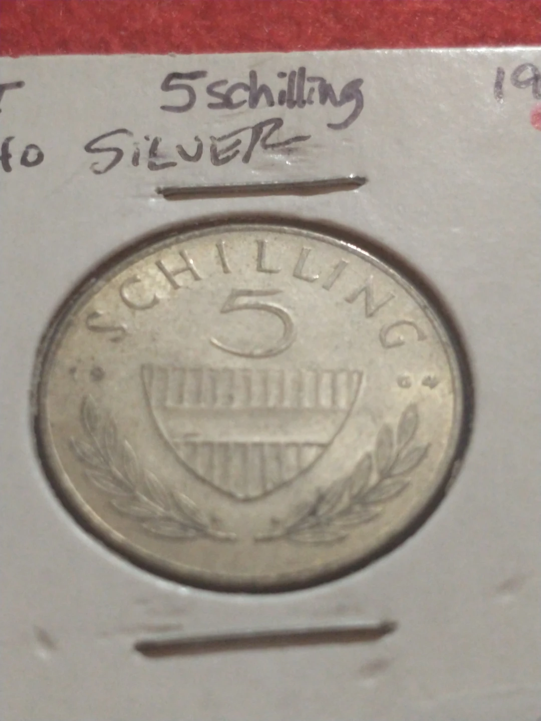 1964 Austria 5 schilling .640 silver coin KM#2889, #2011-497 - photo 2