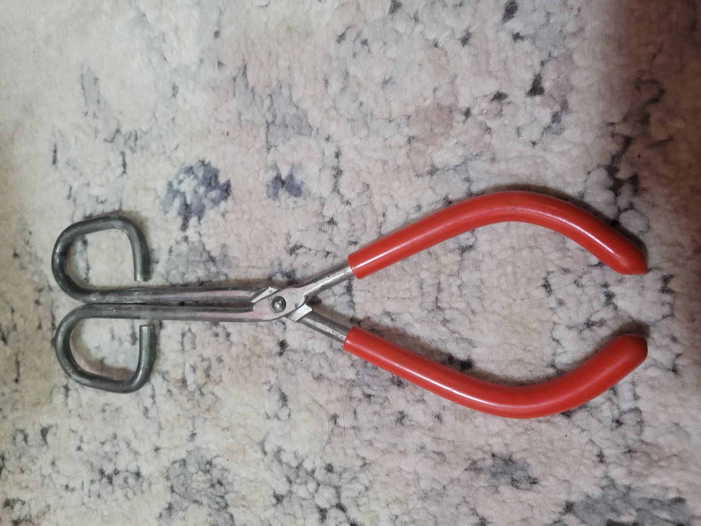 Vintage Kitchen Tongs with Red Handles
