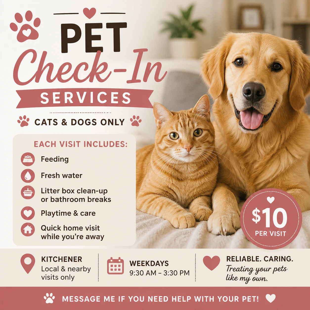 Pet Check-In in Services
