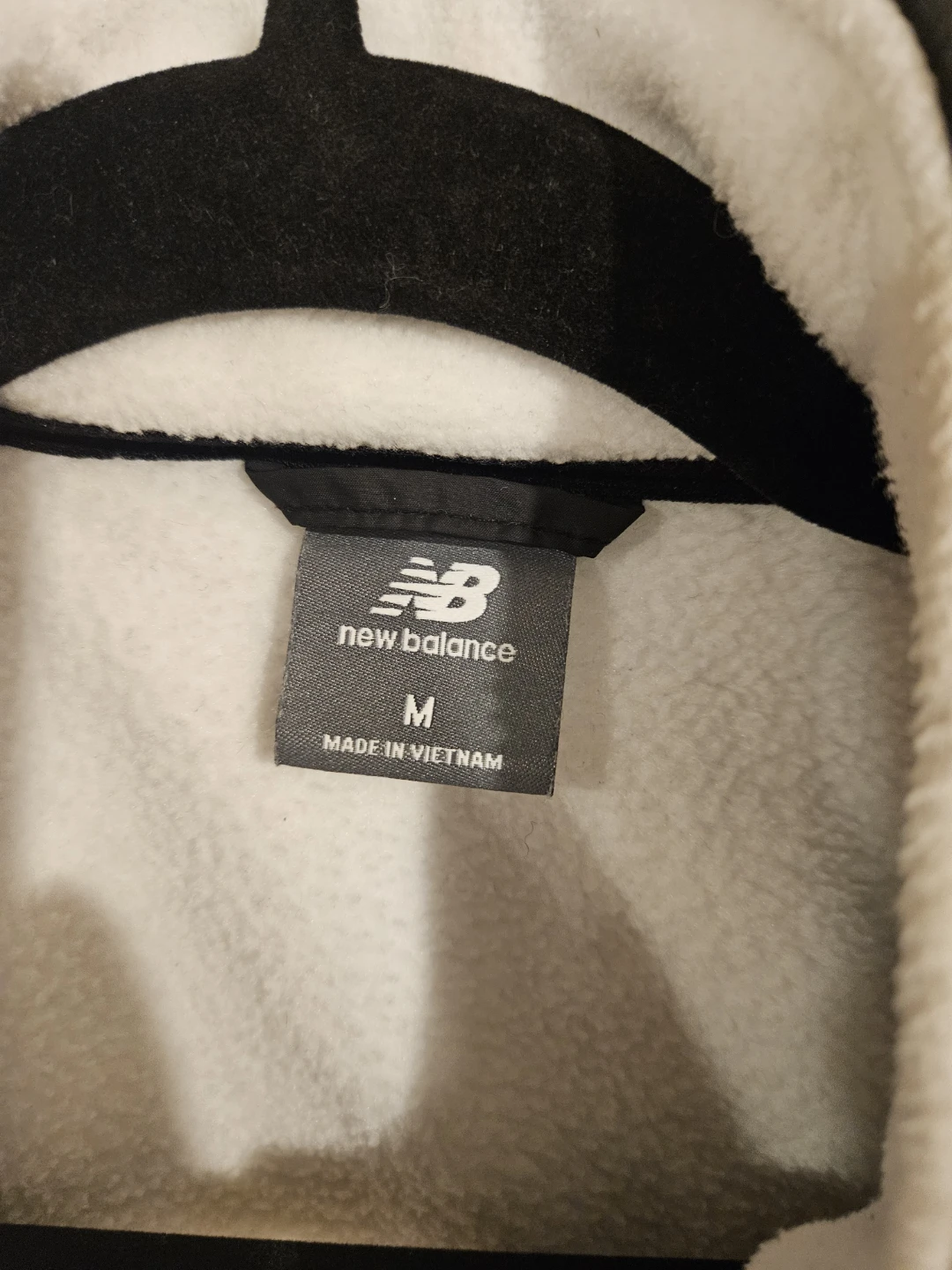 New Balance Fleece Jacket - White/Black - Size M - photo 3