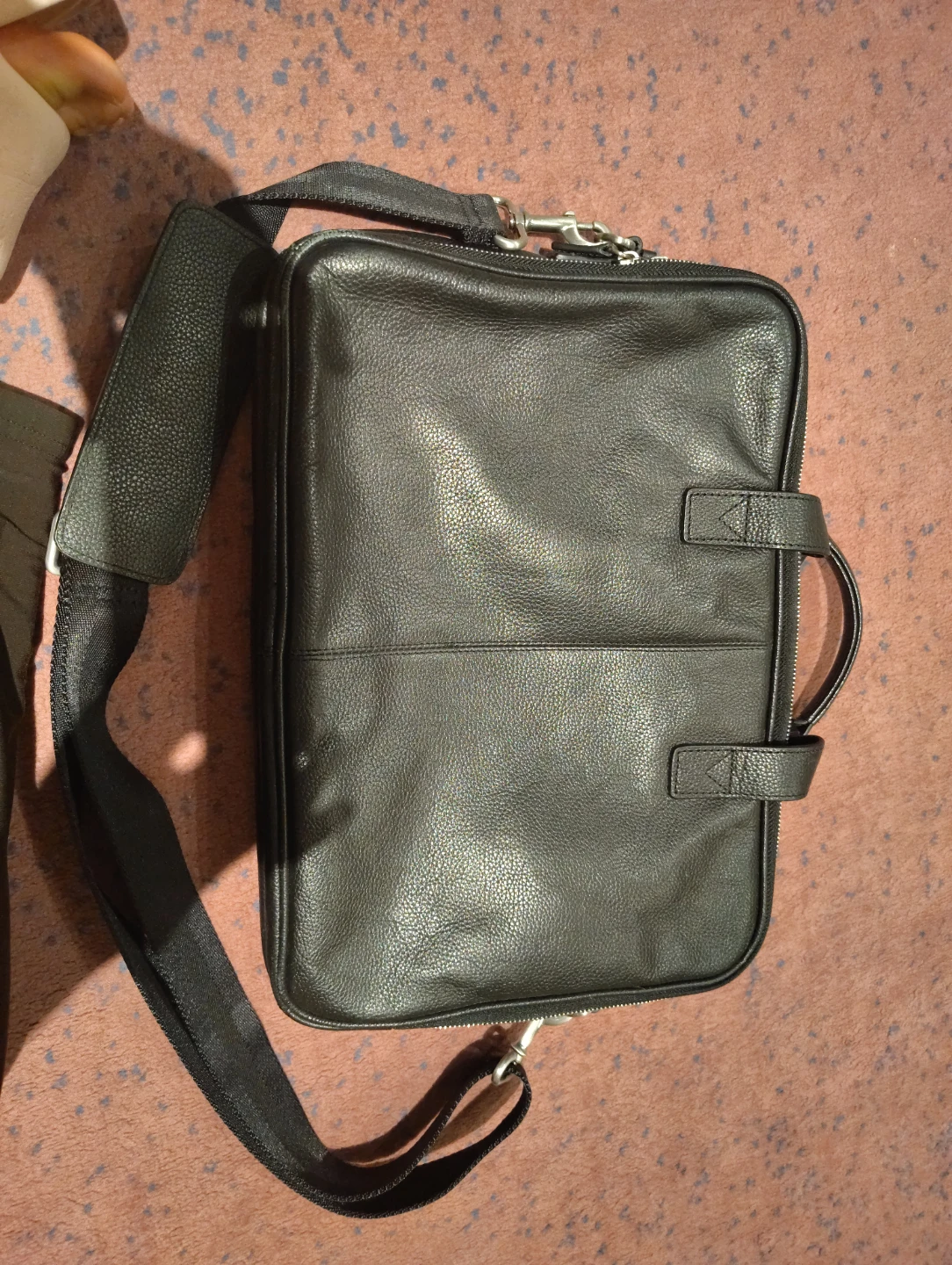 Black Leather Briefcase - photo 2