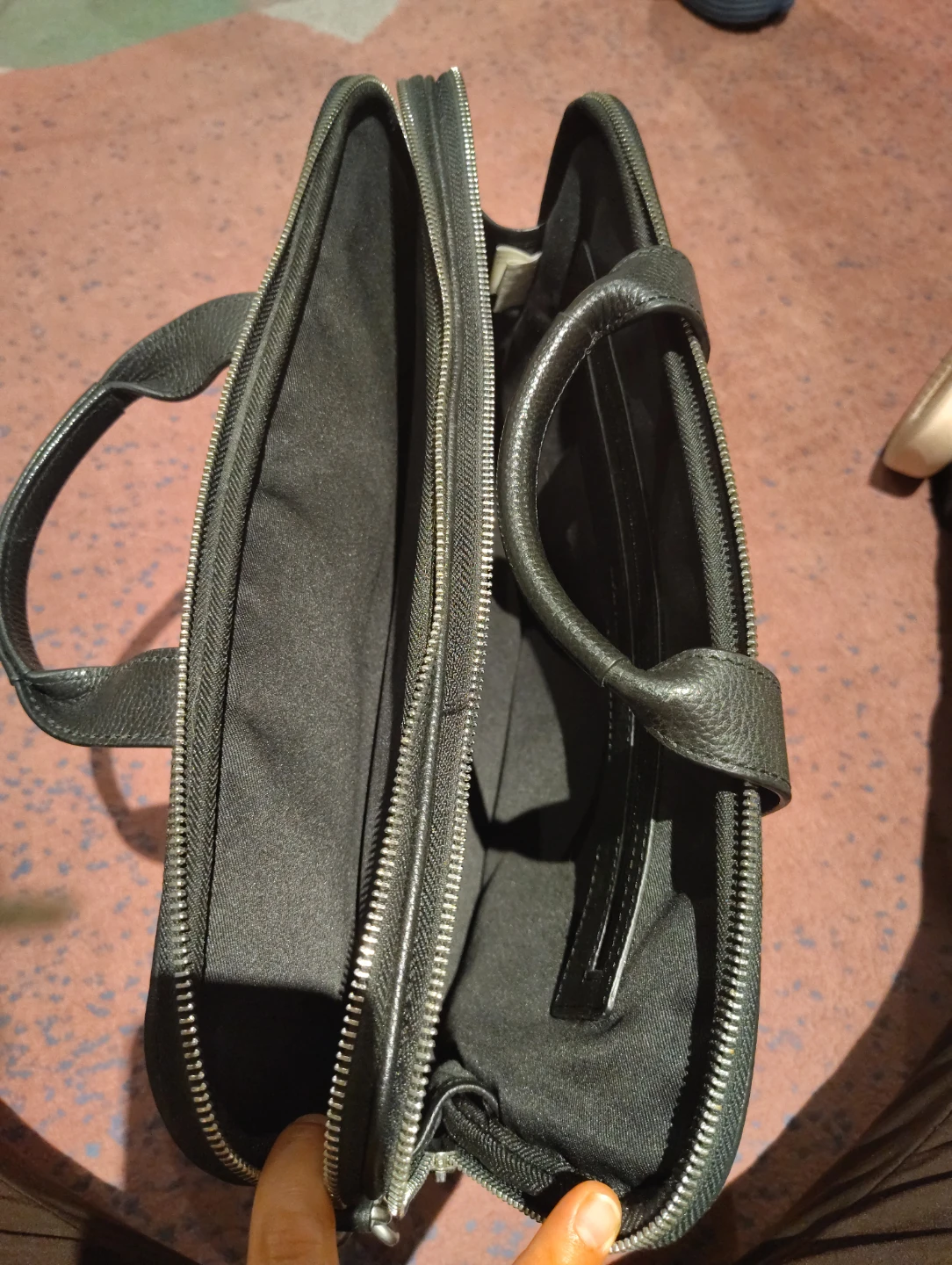 Black Leather Briefcase - photo 3